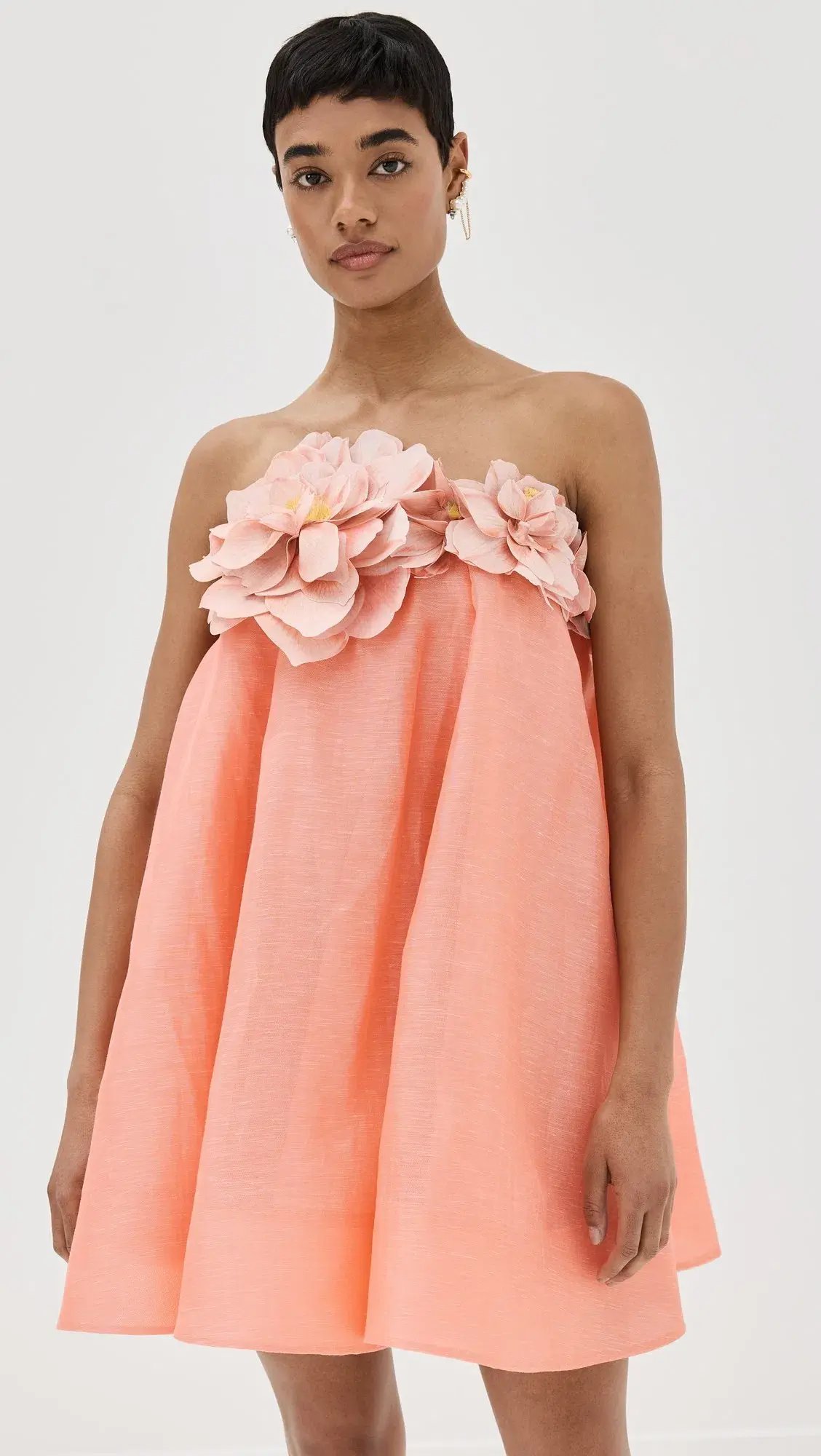 Zimmermann Natura Strapless Mini Dress in Coral Size 0/ AU 8 photo 2