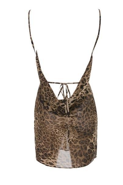 MISTRESS ROCKS ALL OUT LEOPARD PRINT BIAS CUT COWL NECK DRESS photo 13
