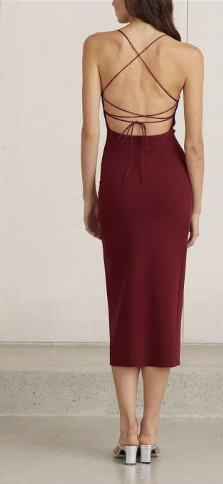 Bec and bridge Lee lace midi burgendy photo 4