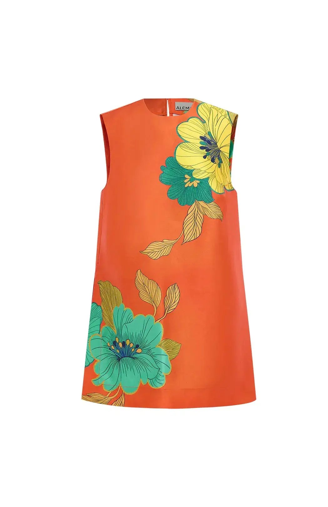 Alemais Piato Mini Dress Orange/Floral Size 8 photo 4
