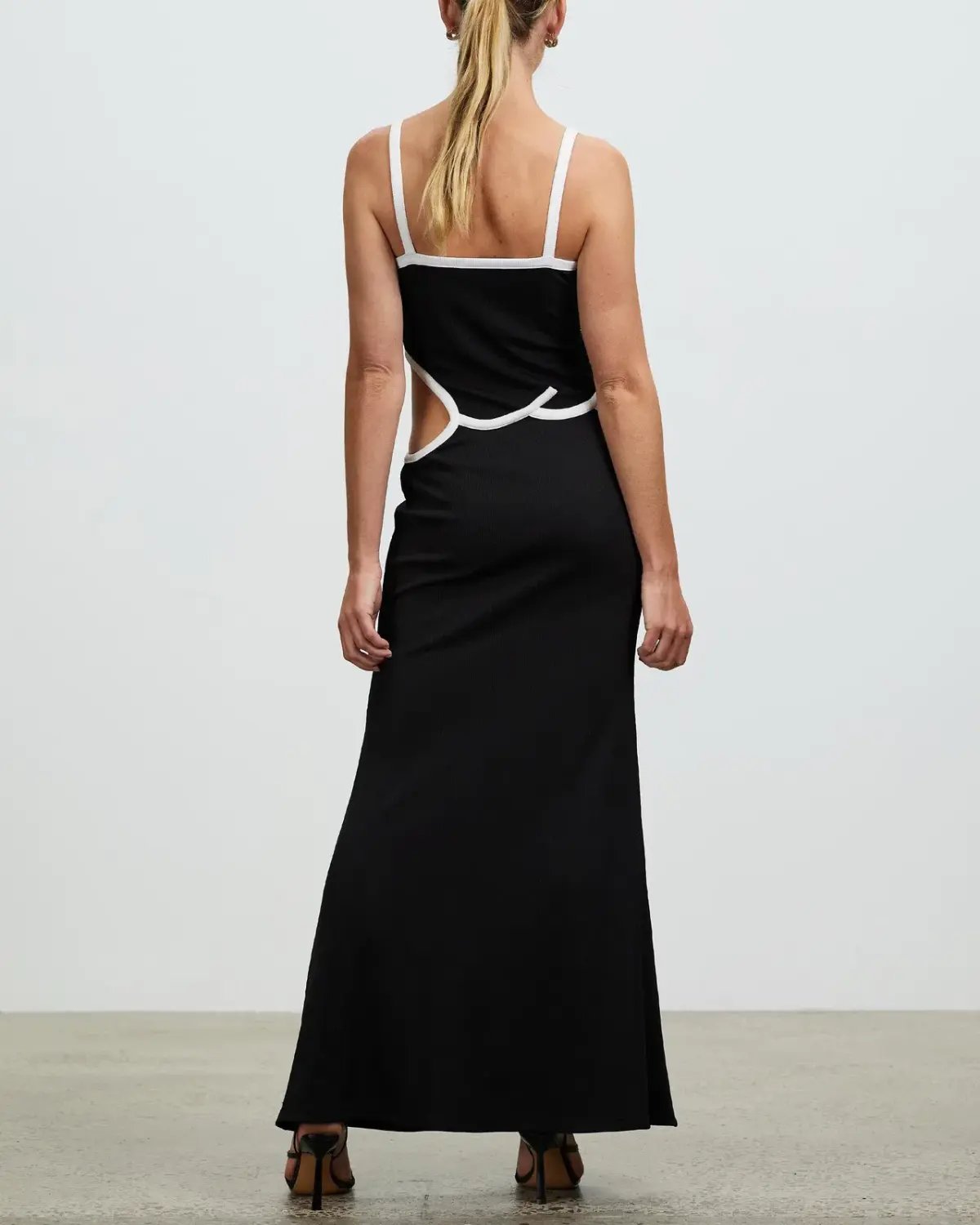 Christopher Esber Wave Bind Split Tank Dress Black Size AU 6 photo 2