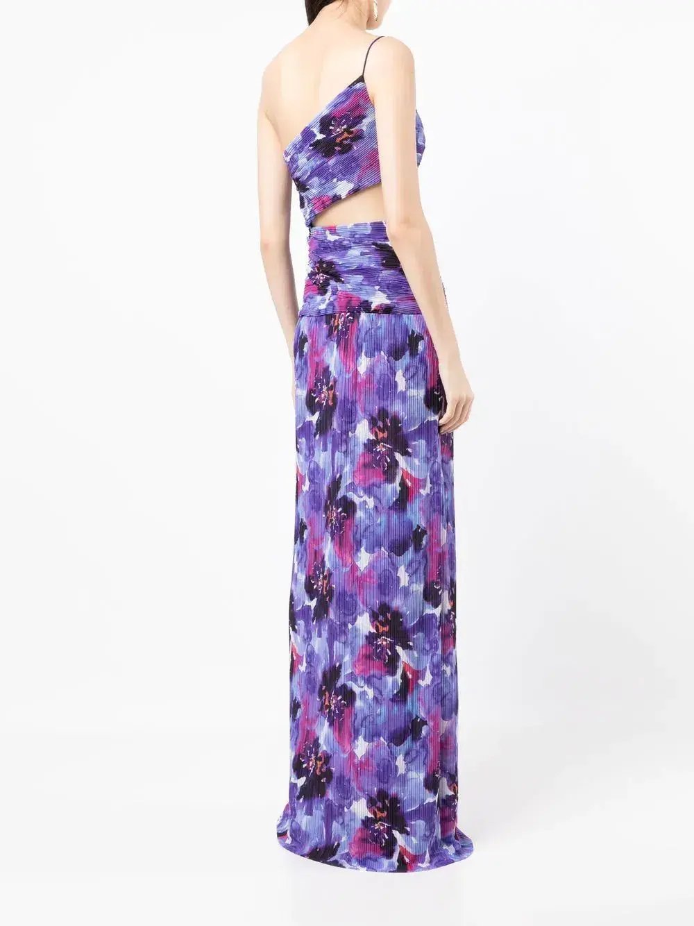 Rebecca Vallance Purple Rain One Shoulder Gown Print Size 10 photo 3