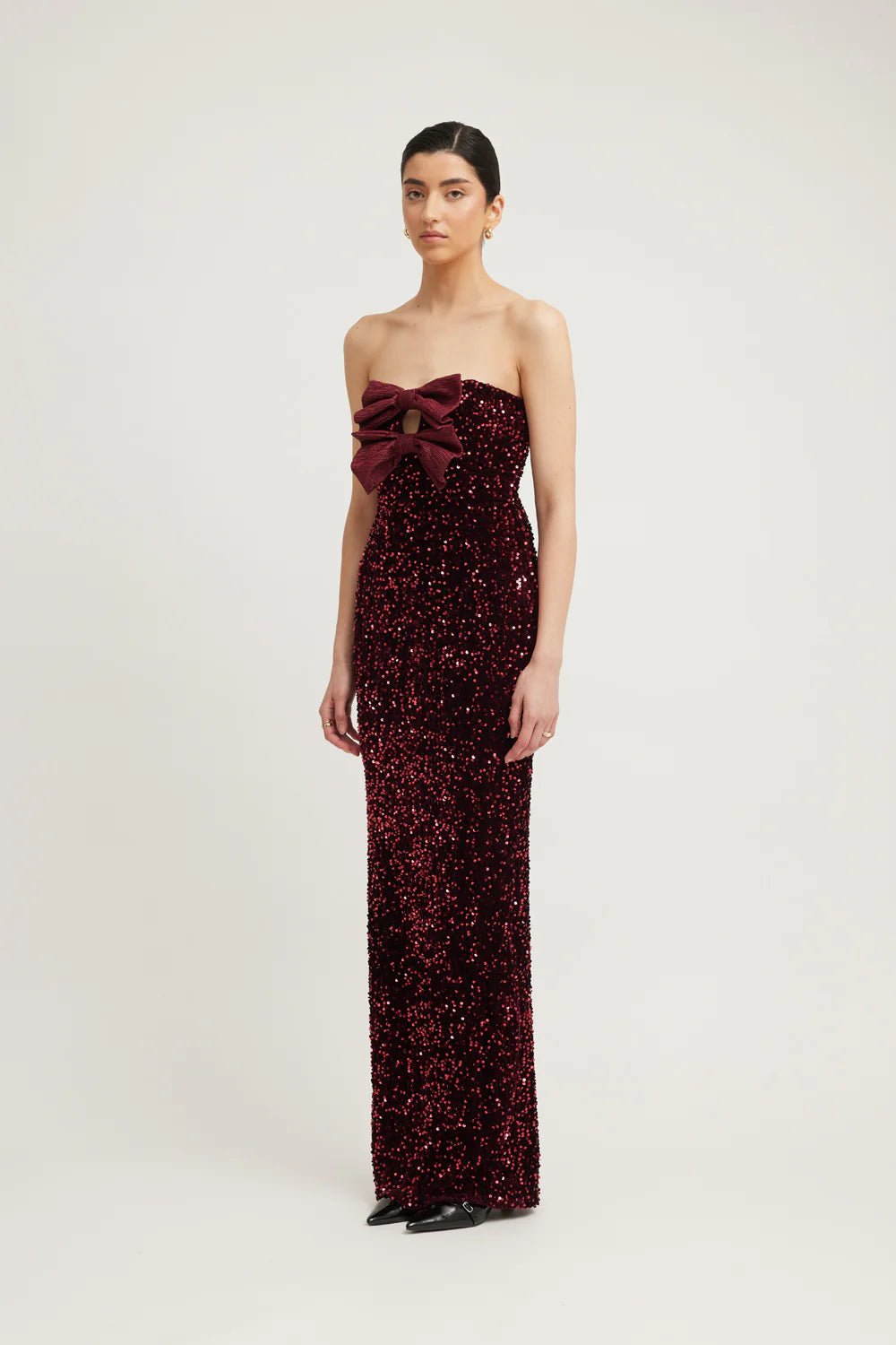 TOJHÀ HARLYNNE DRESS - MERLOT photo 4