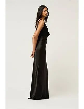 Michael Lo Sordo Drape Front Maxi Dress Size 8 photo 4