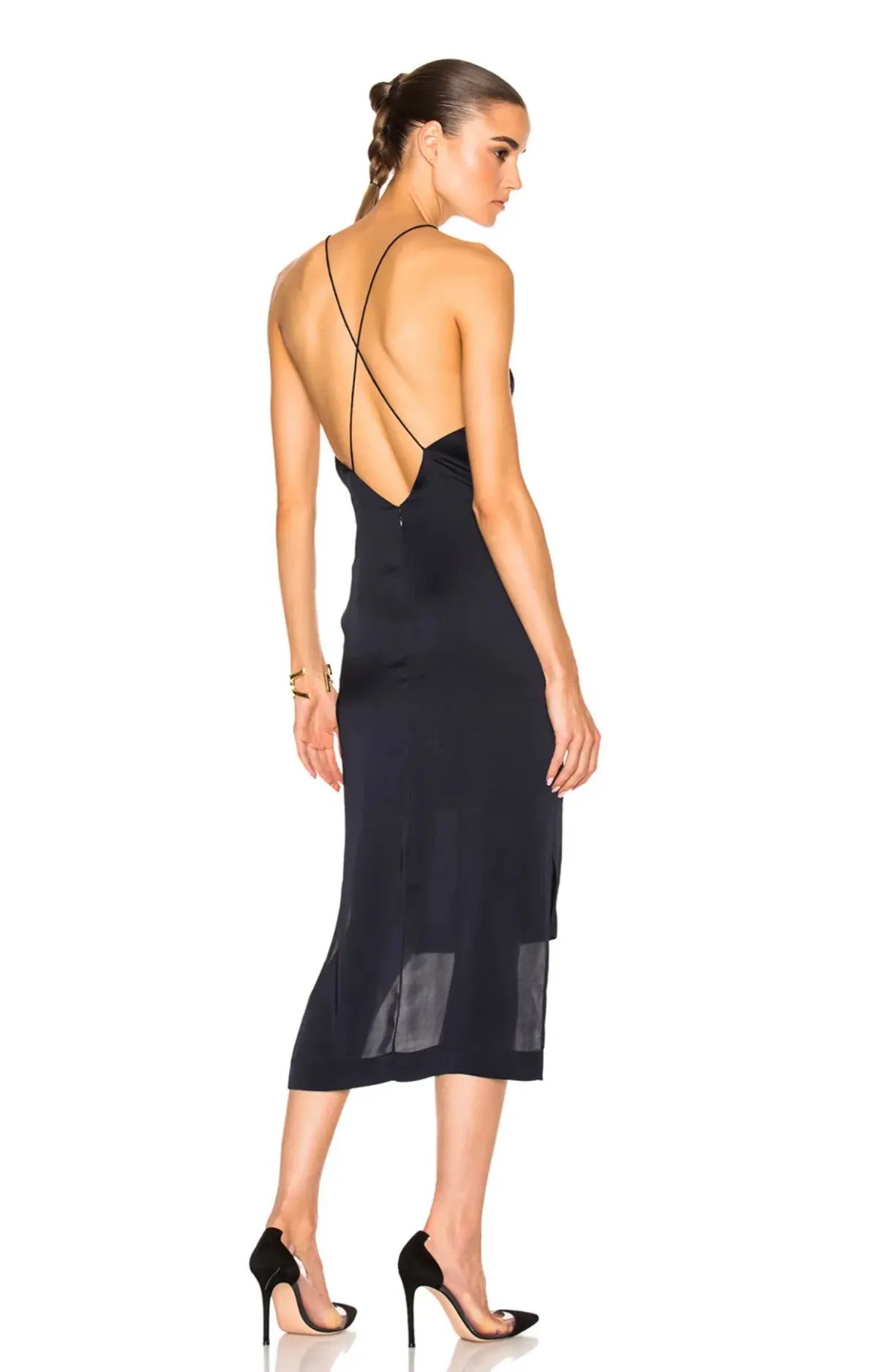 Dion Lee Fine Line Dress Black Size 12 photo 4