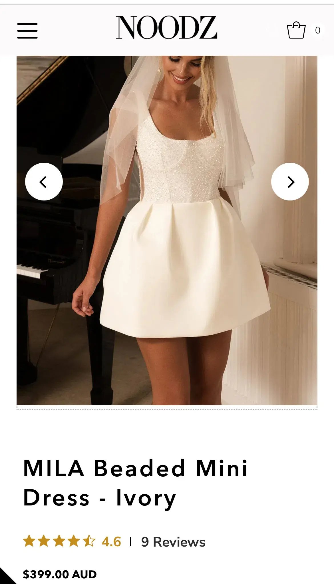 MILA beaded mini dress - L - NOODZ boutique photo 3