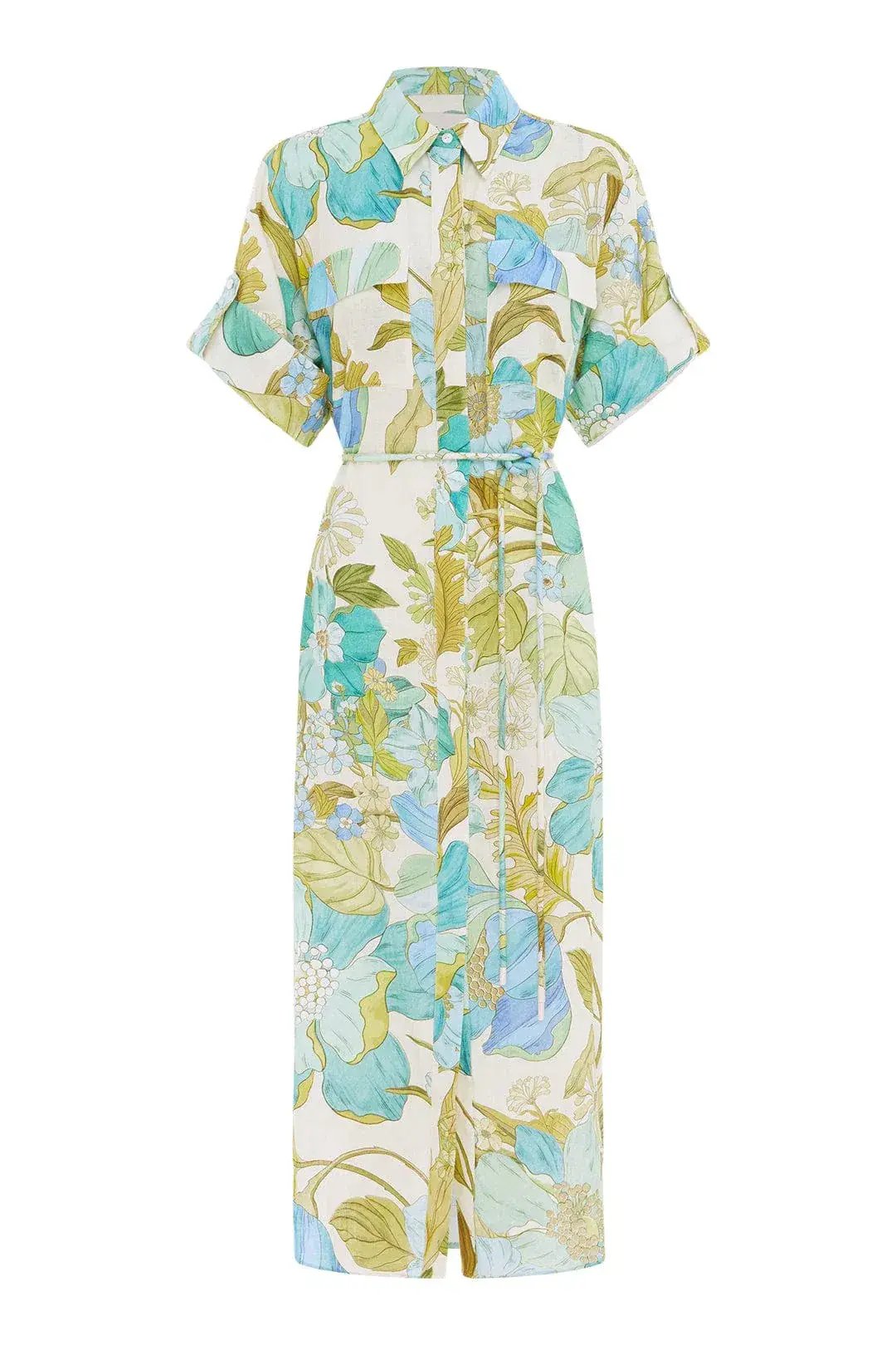 Alemais Janis Shirt Midi Dress Floral AU12 photo 4