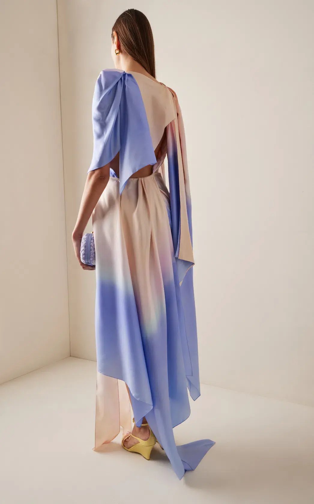 Zimmermann Natura Scarf Mini Dress Blue Fields Size 0P / AU 6 photo 3