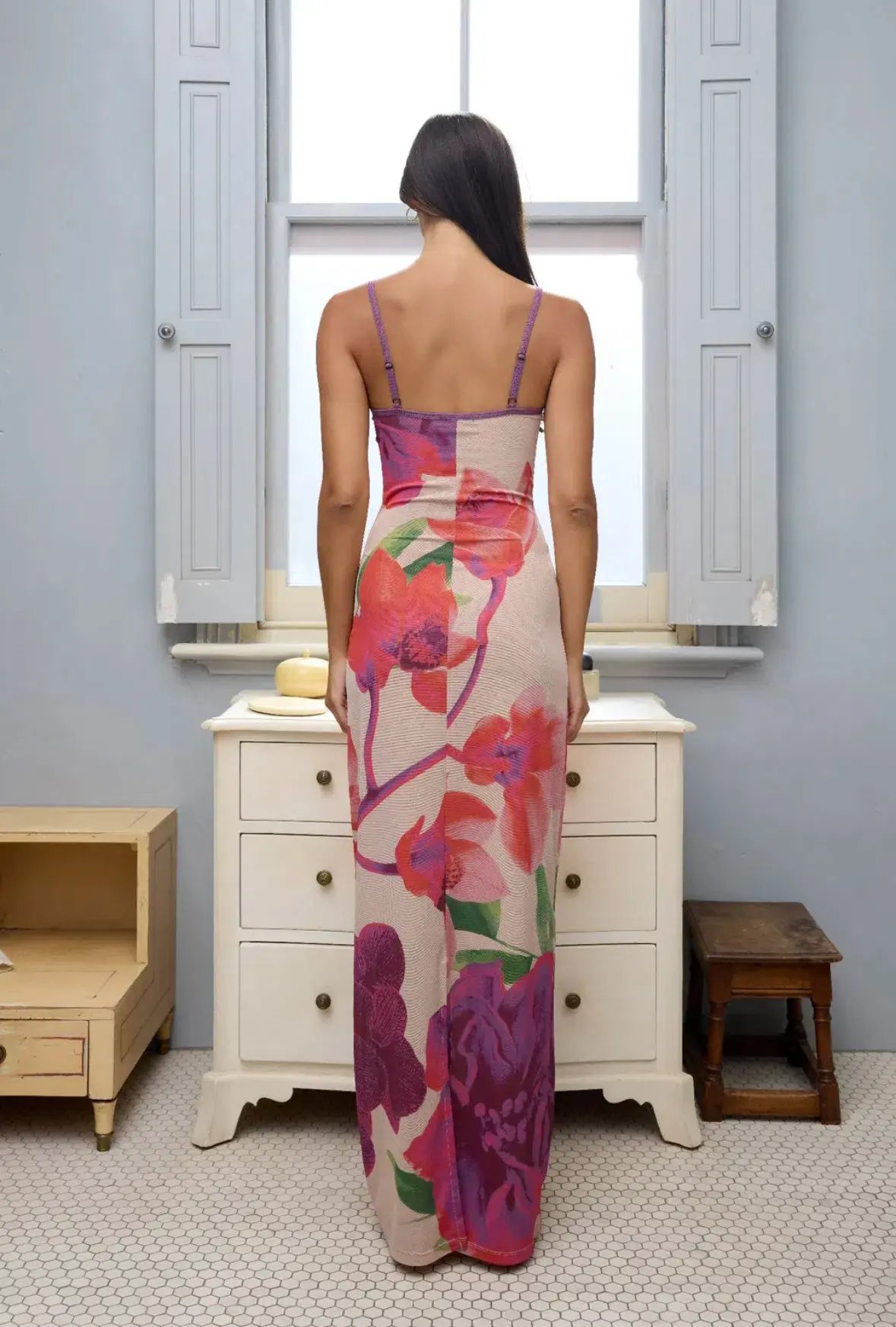 With Harper Lu Slip Dress in Fuchsia Bloom Size S / AU 8 photo 3