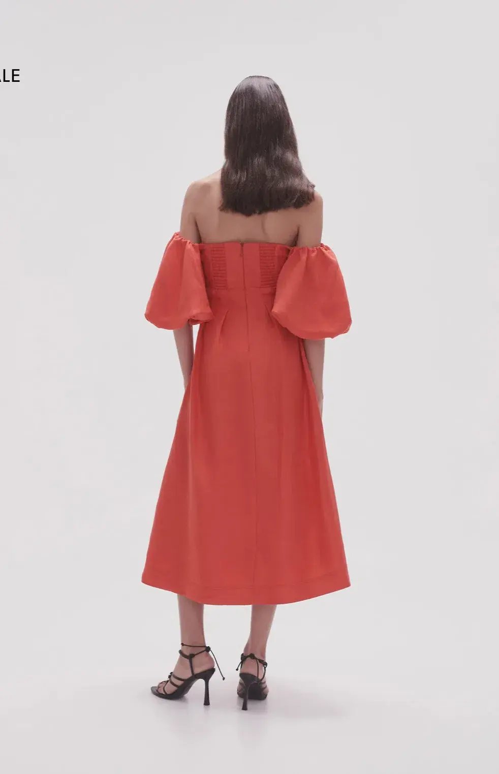 Aje Eugenie Midi Red Dress Size 8 photo 4