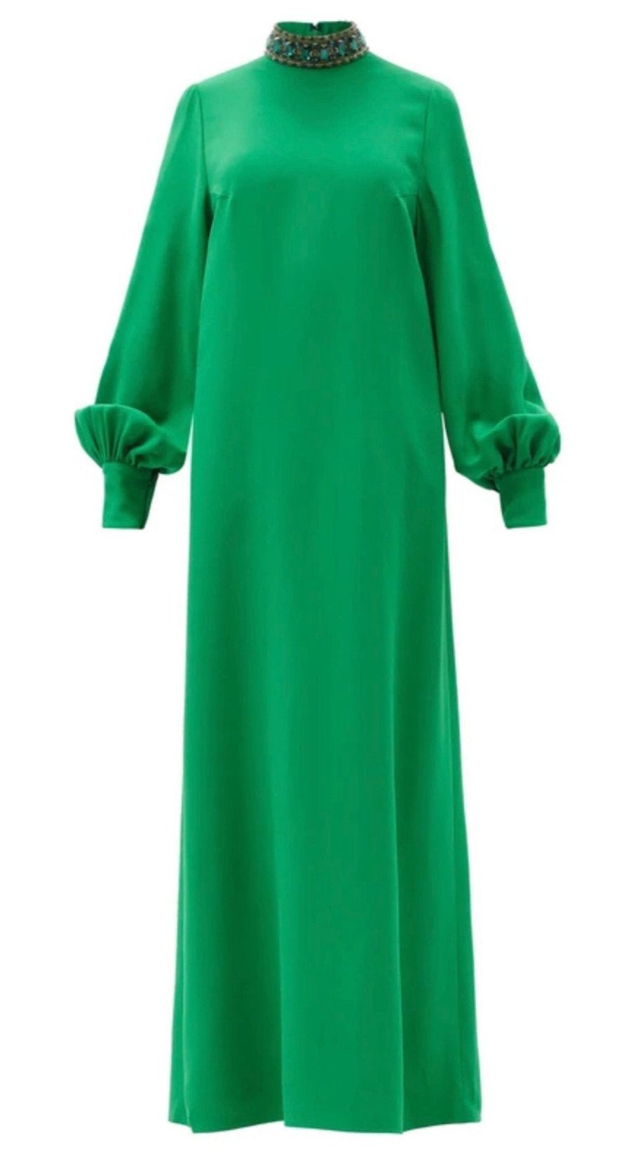 Andrew Gn Crystal Embellished Crepe Gown, Green photo 2