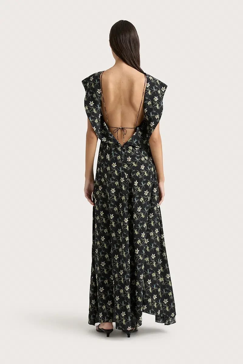 Faithfull Paloma Maxi Black Floral AU Size 8 photo 2