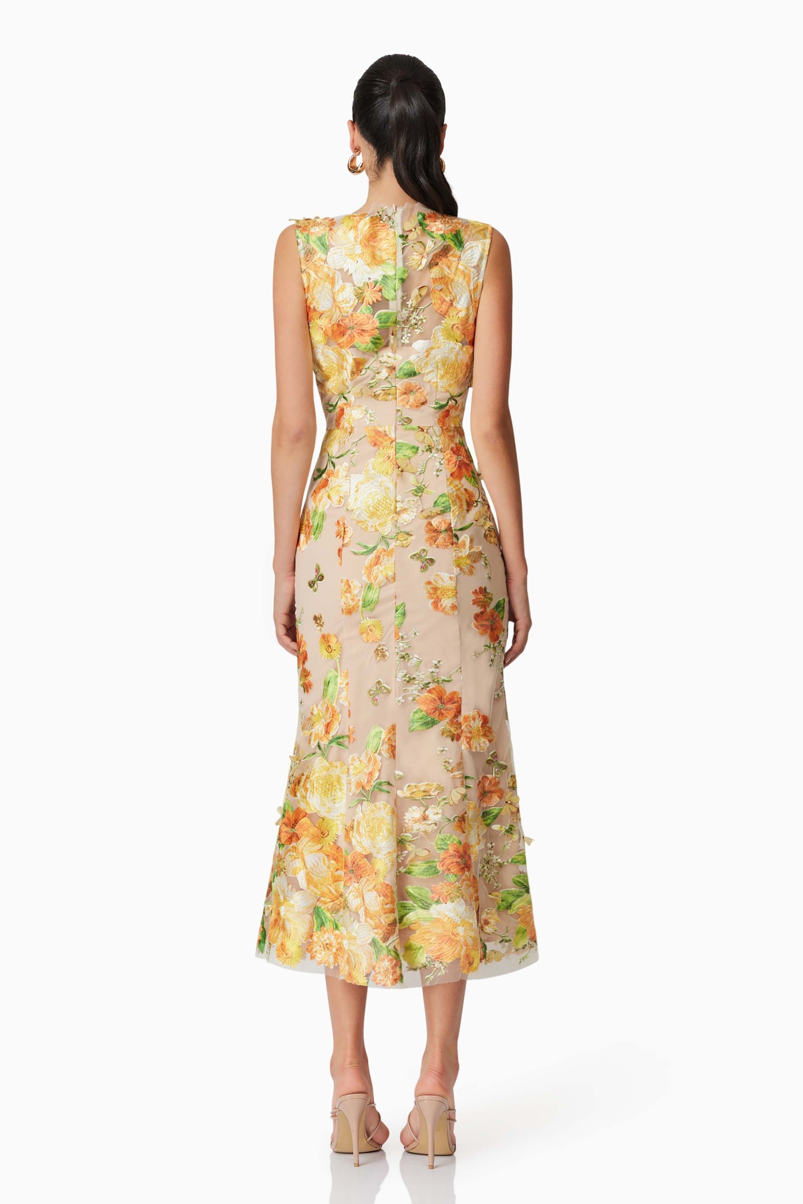 ELLIATT AELLA MIDI DRESS - YELLOW MULTI photo 5