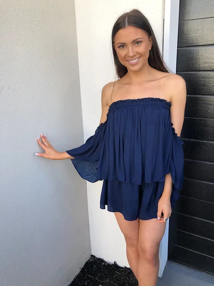 Bec & Bridge Ocean Eyes Playsuit Navy Size 8 photo 4
