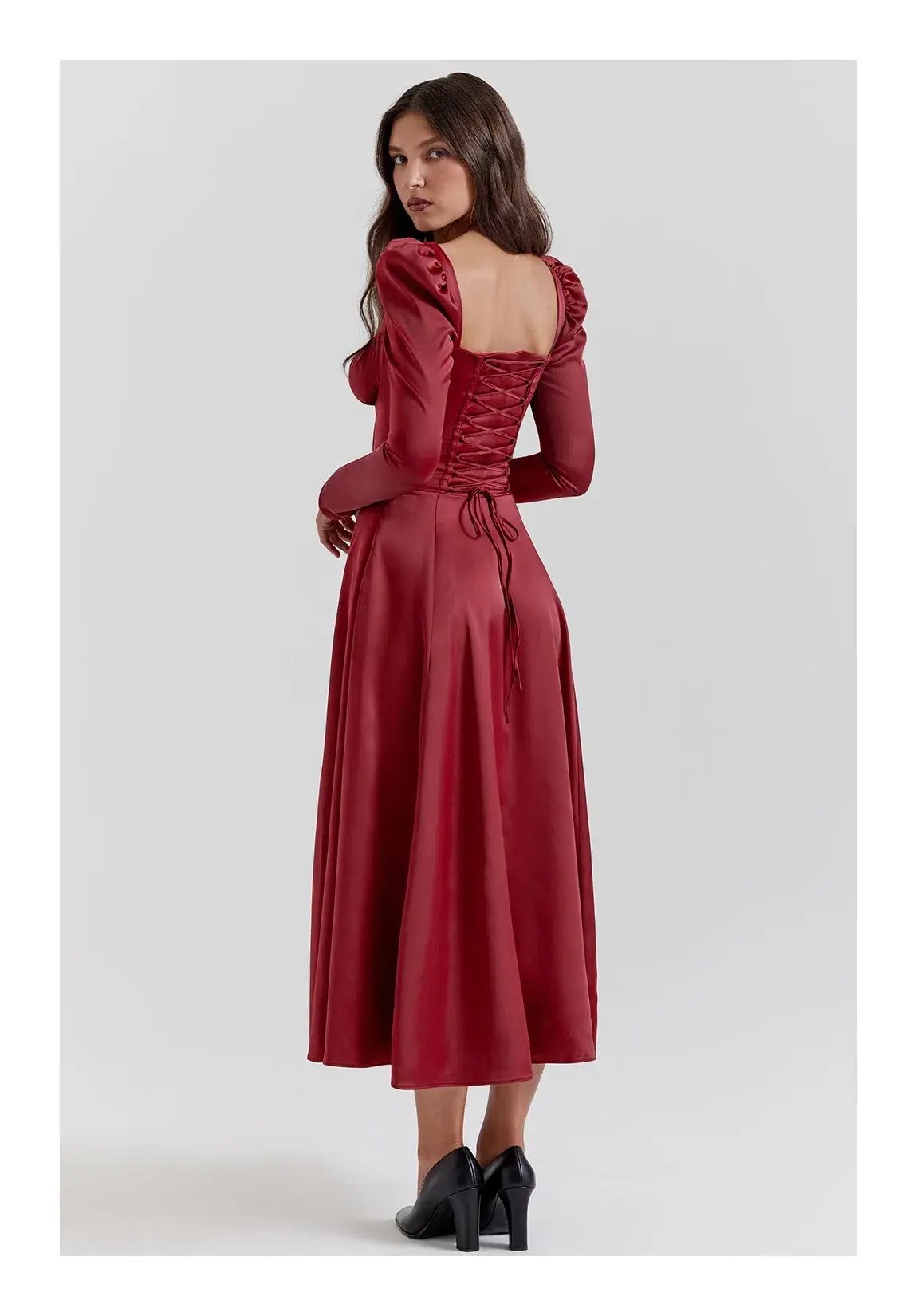 House of CB Sebille Ruby Corset Midi Dress Red Size L/ Au 12 photo 4