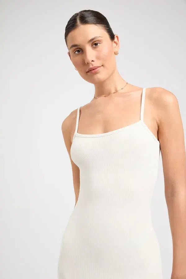 Kookai Layla Long Dress Coconut Milk White Size 6 photo 2