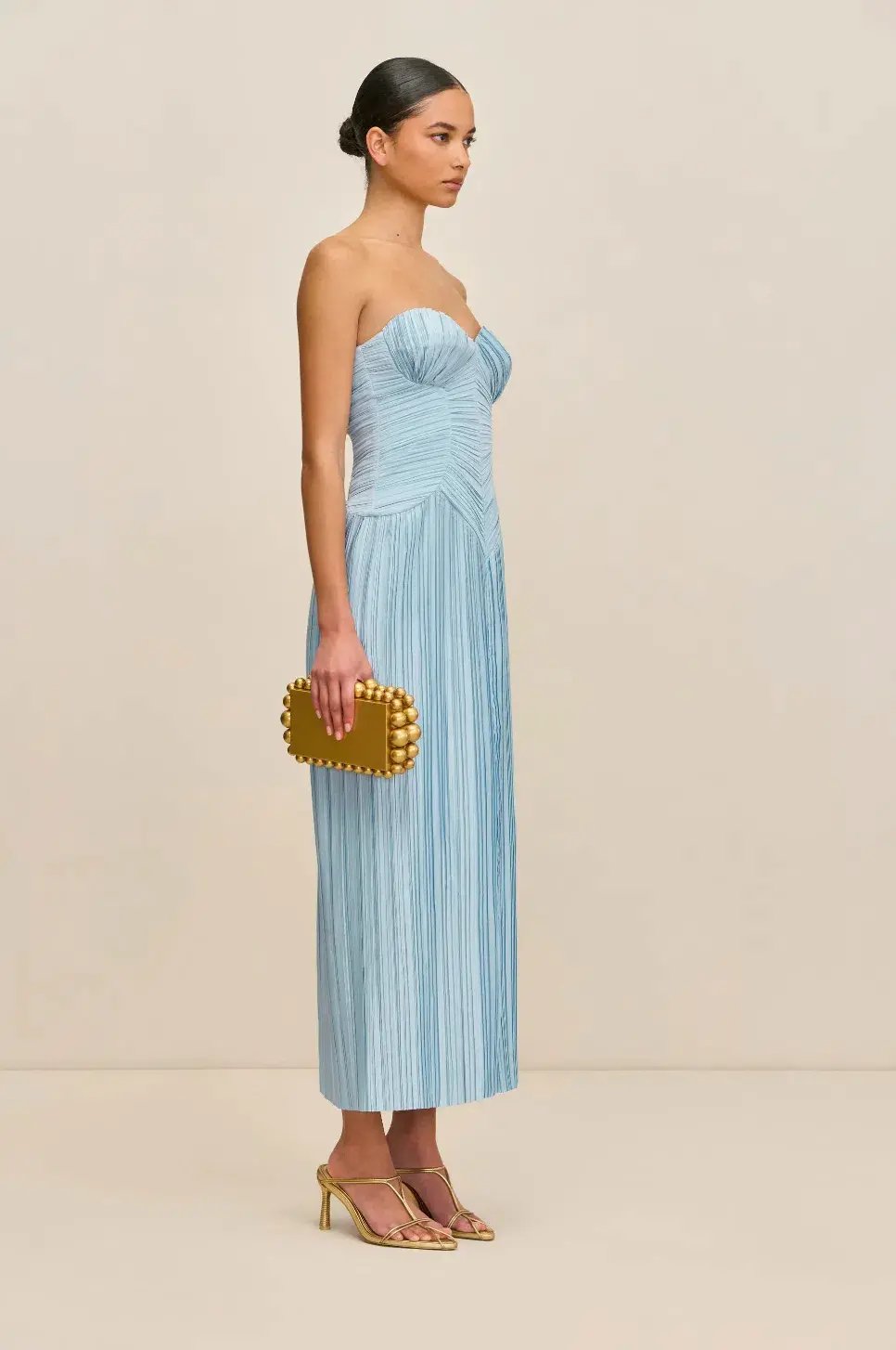 Cult Gaia Ashika Midi Gown Blue Size 6 photo 3