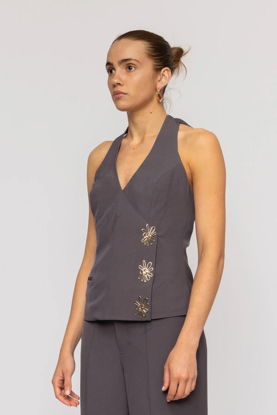 The Wolf Gang Inka Vest Top - Ash photo 2