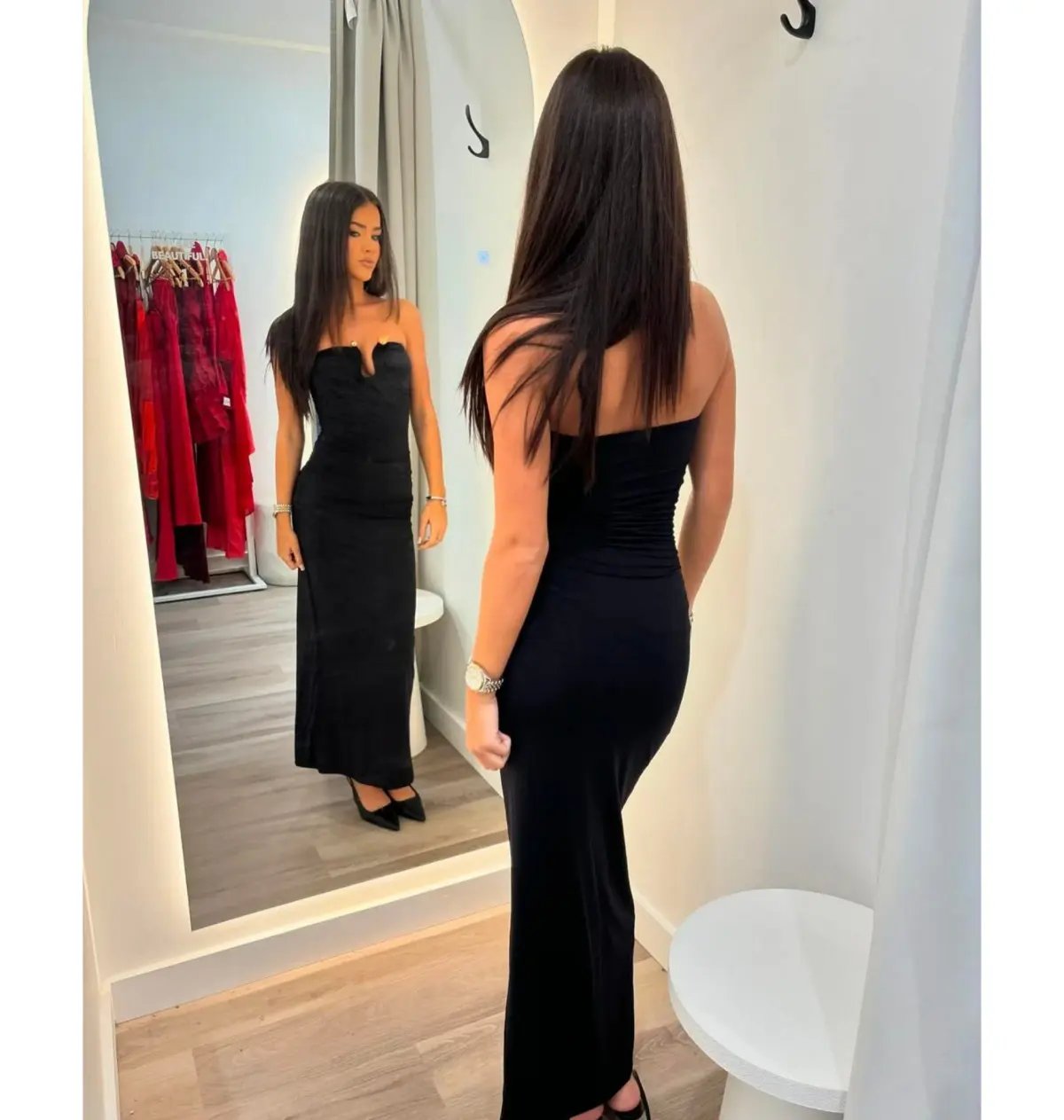 Kookai Tayla Trim Maxi Dress Black Size AU 10 photo 4