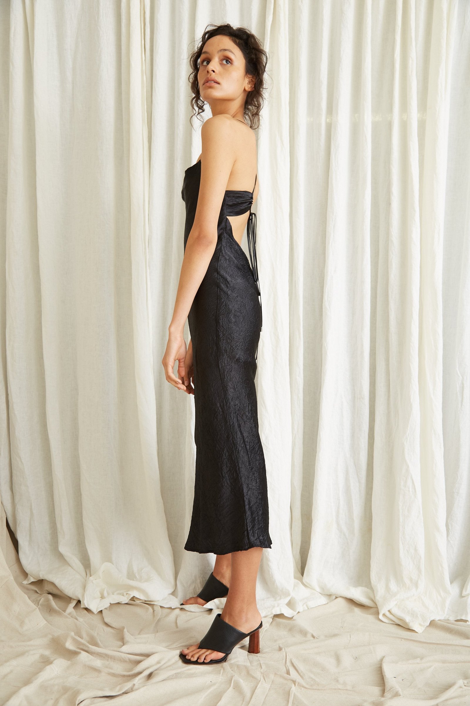 THIRD FORM WATERS EDGE BIAS SLIP DRESS - BLACK photo 3