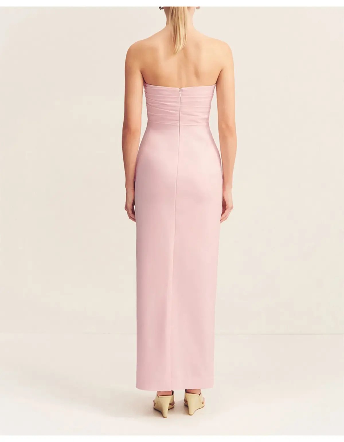 Shona Joy Lani Strapless Draped Maxi dress Fairyfloss Baby Pink Size 8 photo 2