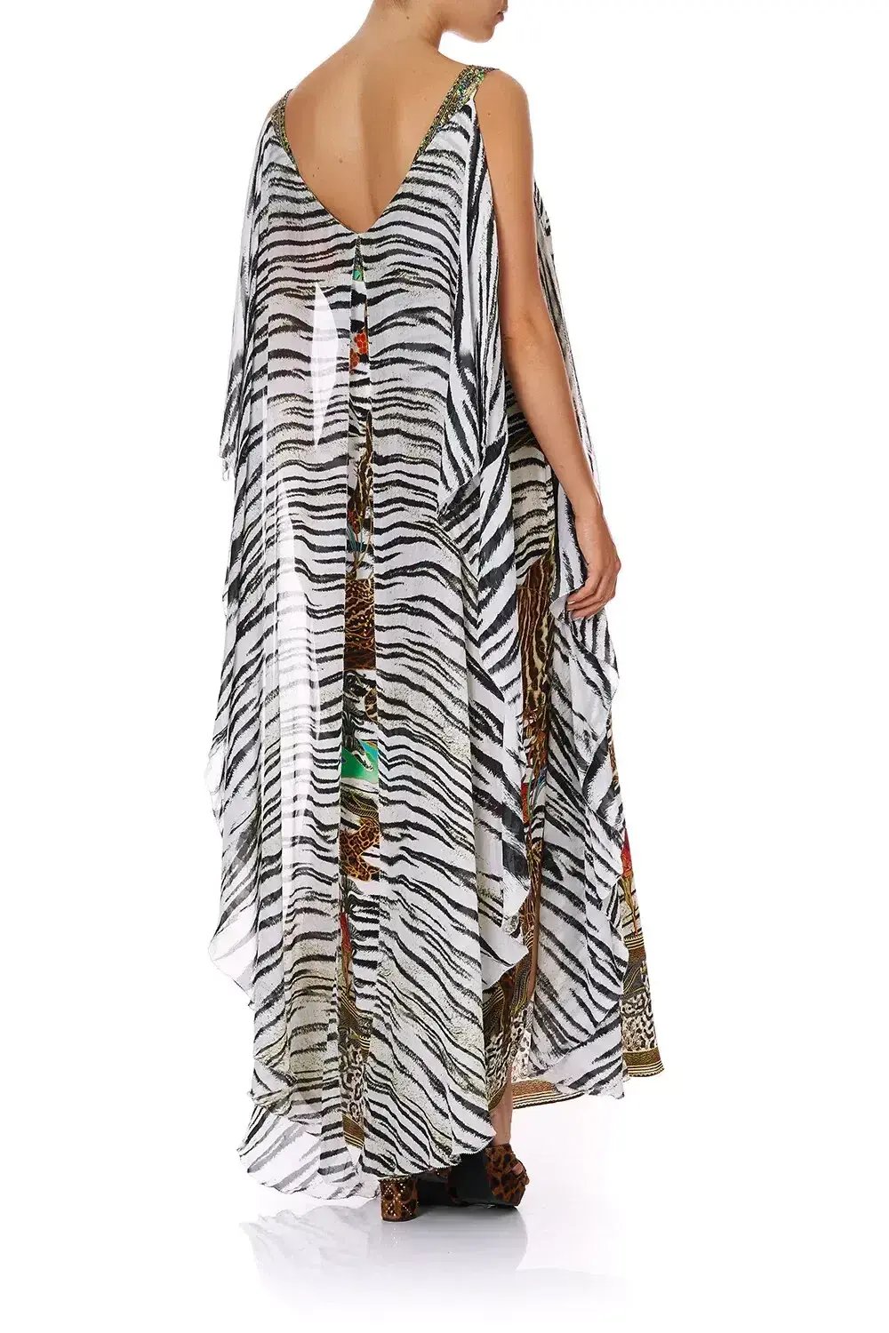 Camilla Cosmic Conflict Maxi Silk Dress Kaftan Size 14 photo 4