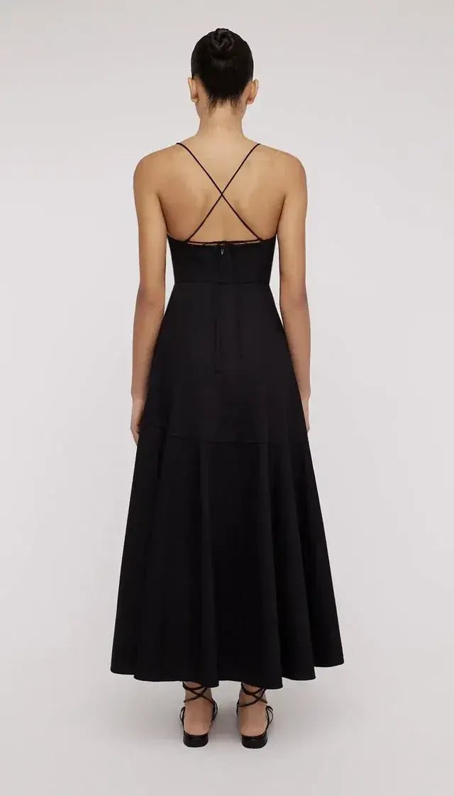 Scanlan Theodore Parachute Strappy Dress in Black Size AU 8 photo 3