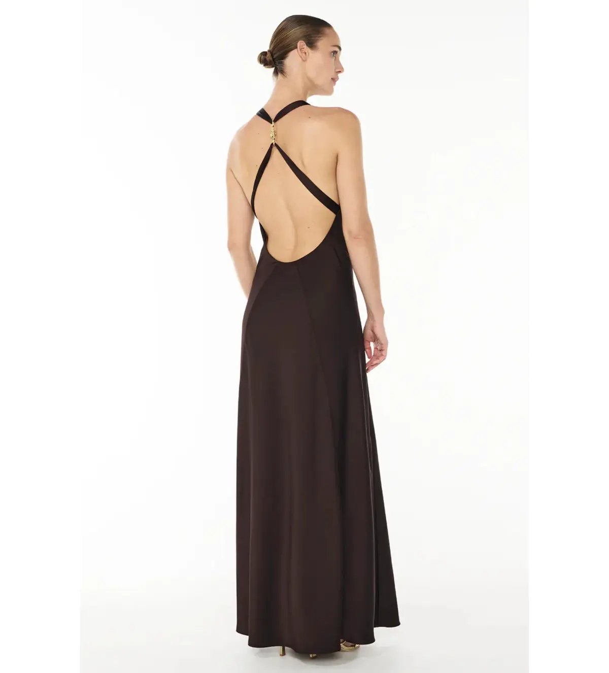 Manning Cartell Charmed Cowl Slip Dress In Dark Chocolate Size AU 8 photo 6