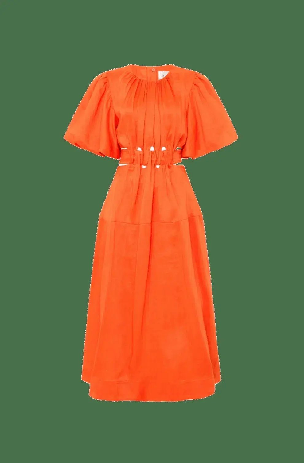 Aje Cosette Tie Back Midi Dress Orange Size 6 photo 4