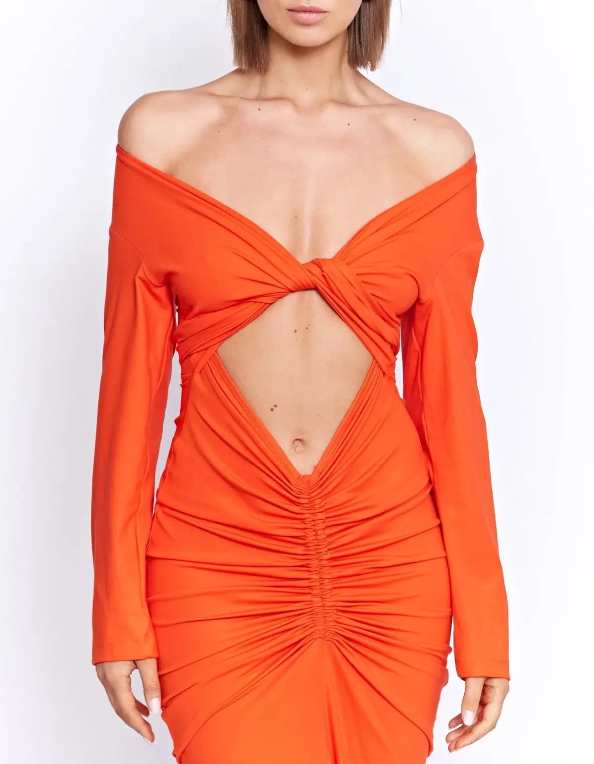 Pfeiffer Fontaine Midi Dress Crimson Orange Size M / AU 10 photo 2