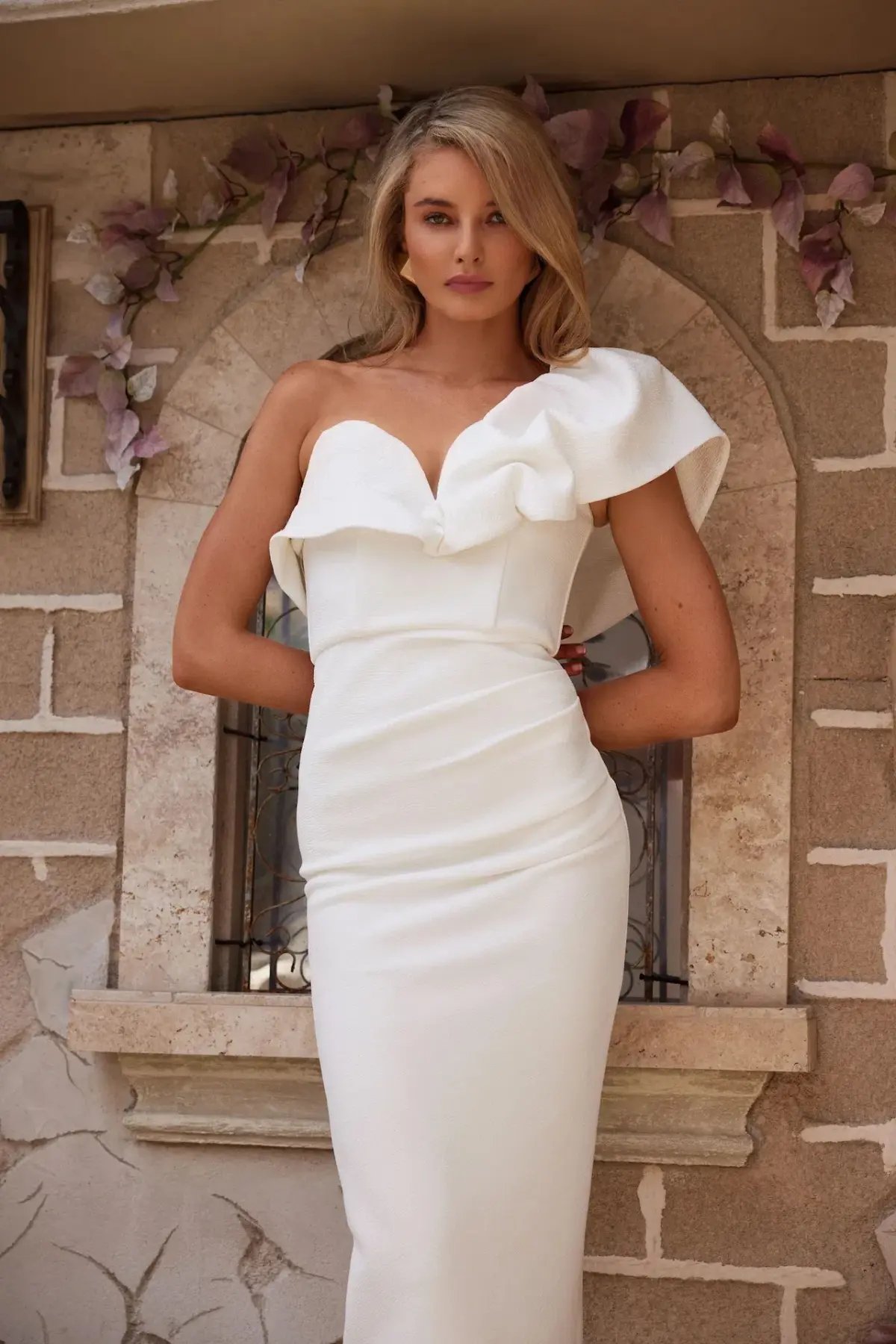 Elle Zeitoune Sharleene Midi Dress White Size 8 photo 5