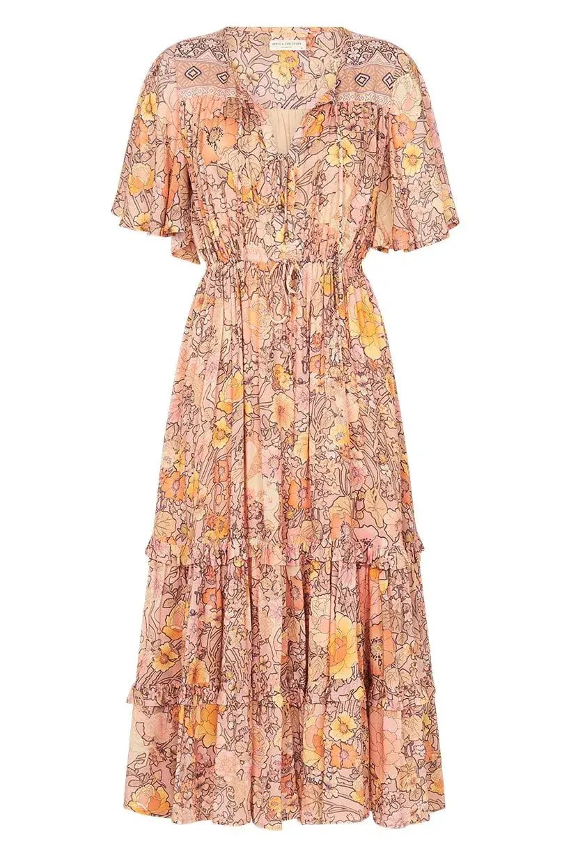 Spell & The Gypsy Amethyst Garden Party Dress Peach Size XS / AU 6 photo 5