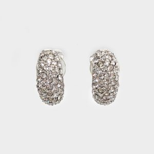 Dior Vintage Swarovski Silver Crystal Earrings photo 4