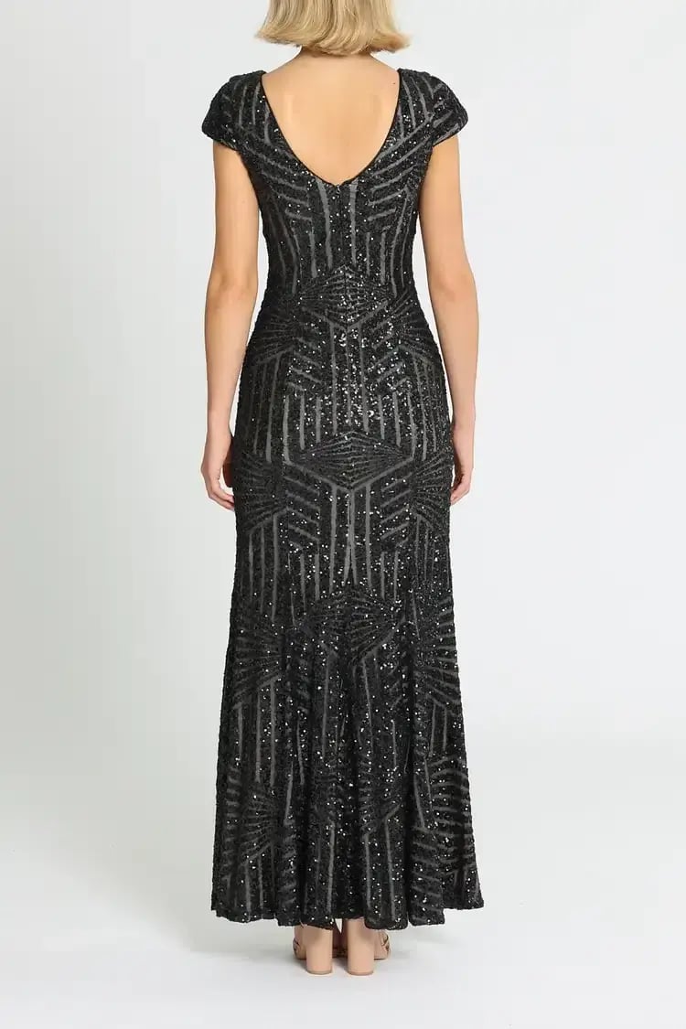 L'amour Grace Gown Black Black Size AU 8 photo 3