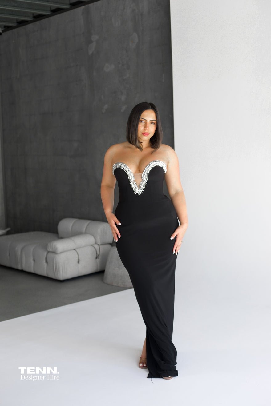 Albina Dyla Classica Gown - Black photo 2