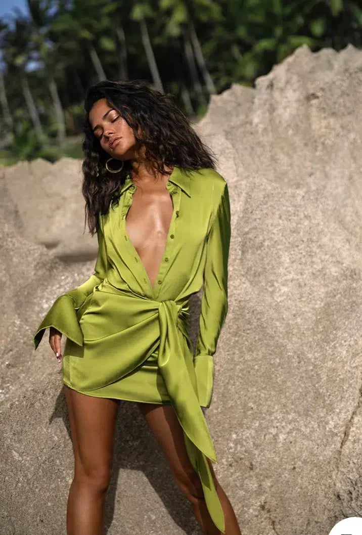 Rat & Boa Alanis Dress in Green Size S/AU 8 photo 2