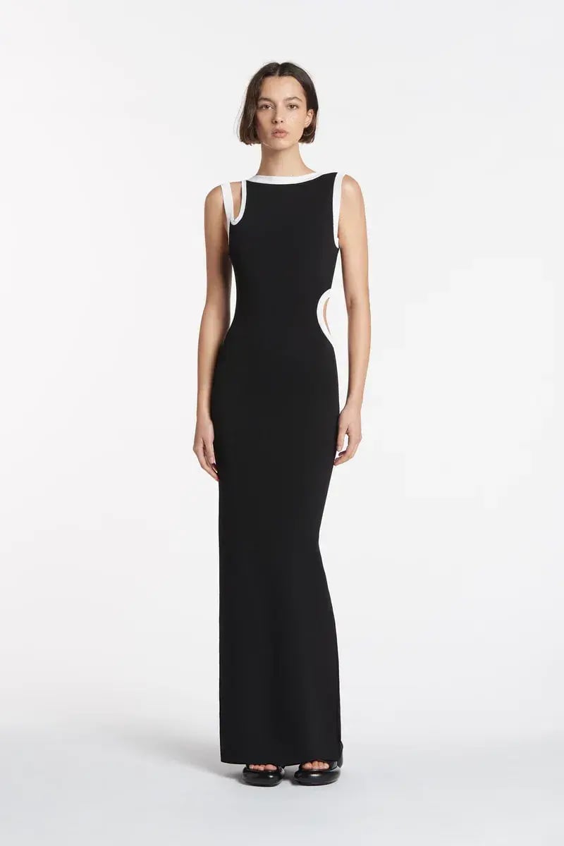 Sir the Label Evalina Cut Out Dress Black Size AU 10 photo 2