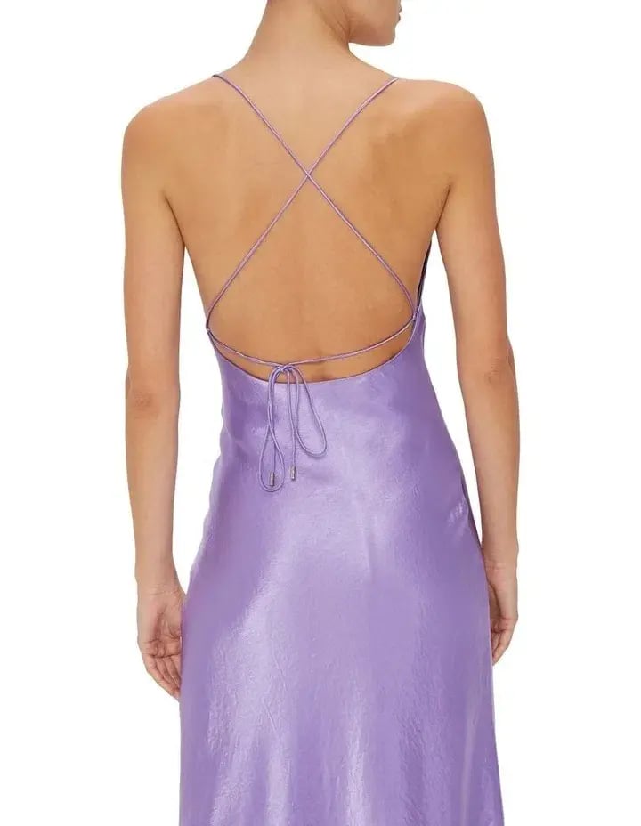 Third Form Crush Bias Midi Dress Violet Size 6 photo 4