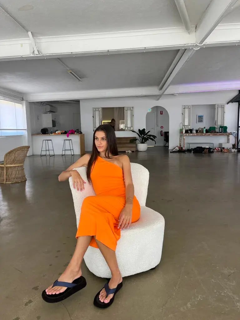 Kookaï Bambi Midi Dress Orange Size 34 / AU 6 photo 3