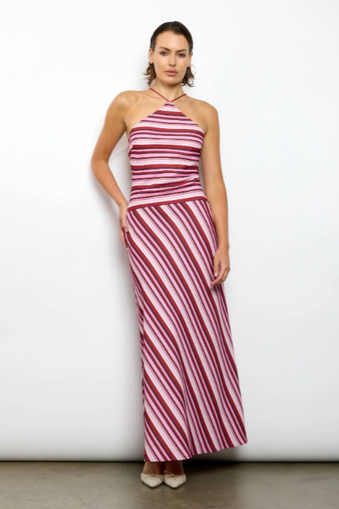 WITH HARPER LU Magenta Stripe Halter photo 3