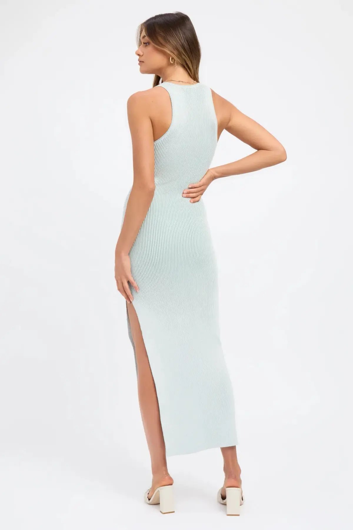 Kookai Cece Scoop Midi Dress Sage Size 14/L photo 3