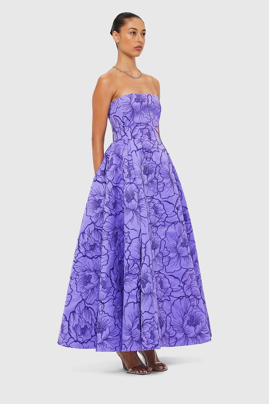 Leo Lin Nora Bustier Maxi Dress - Lavender photo 3