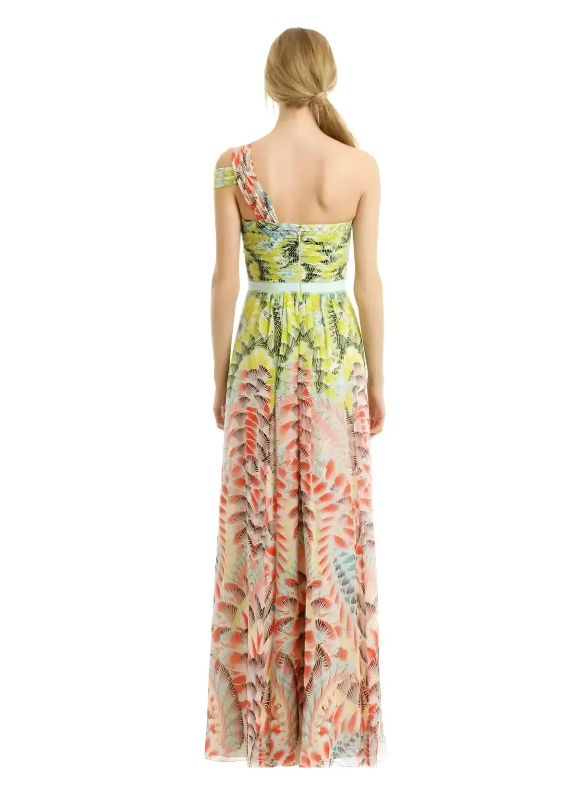 BCBGMAXAZRIA Inga Silk Maxi Dress  Abstract Print Size 0 / AU 6 photo 3
