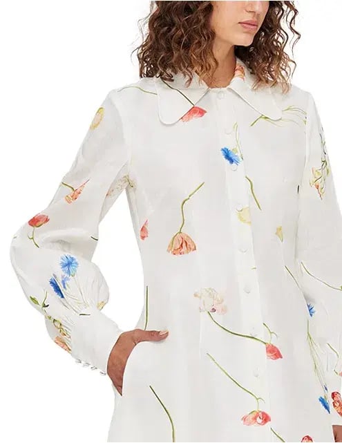 Leo Lin The Fields Linen Mini Dress size 10 photo 2