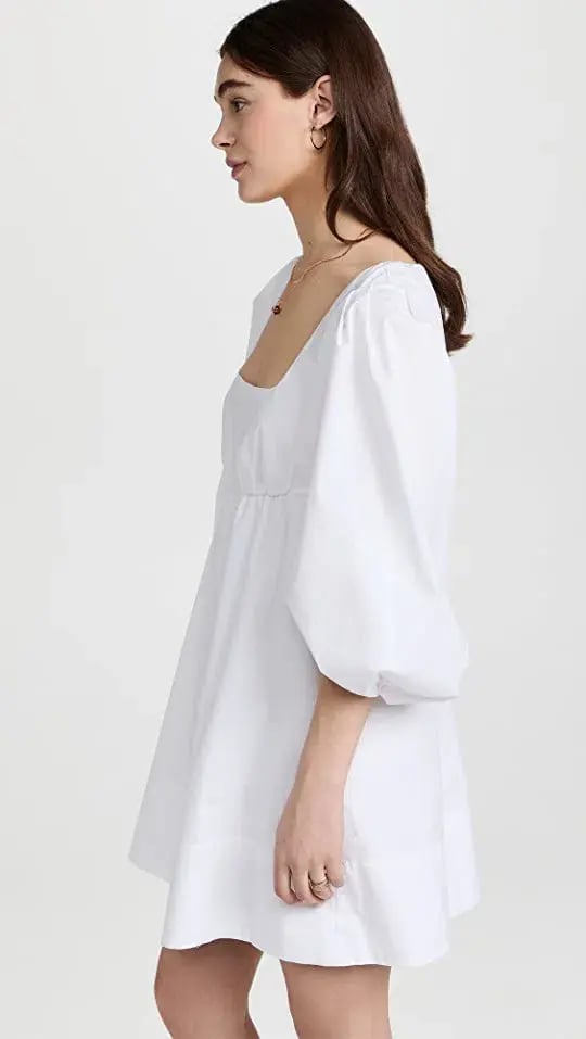 Staud Sophie Babydoll Mini Dress White Size 8 photo 4