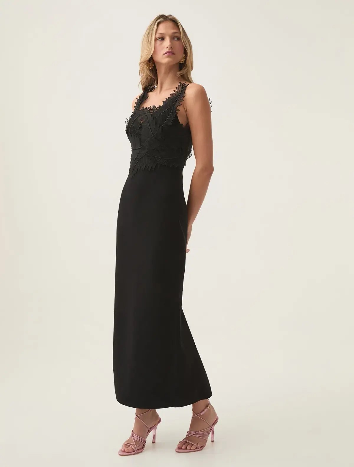 Aje Daisy Knit Maxi Dress in Black Size 10 photo 2