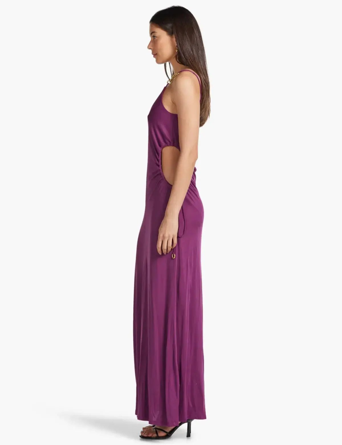 Manning Cartell Digital Love Chain Slip Maxi Dress in Orchid Purple Size AU 12 photo 4