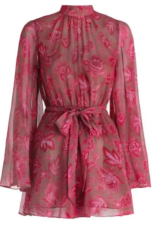 Zimmermann Karmic Flare Sleeve Playsuit Paisley Chintz Size 0 / Au 8 photo 6