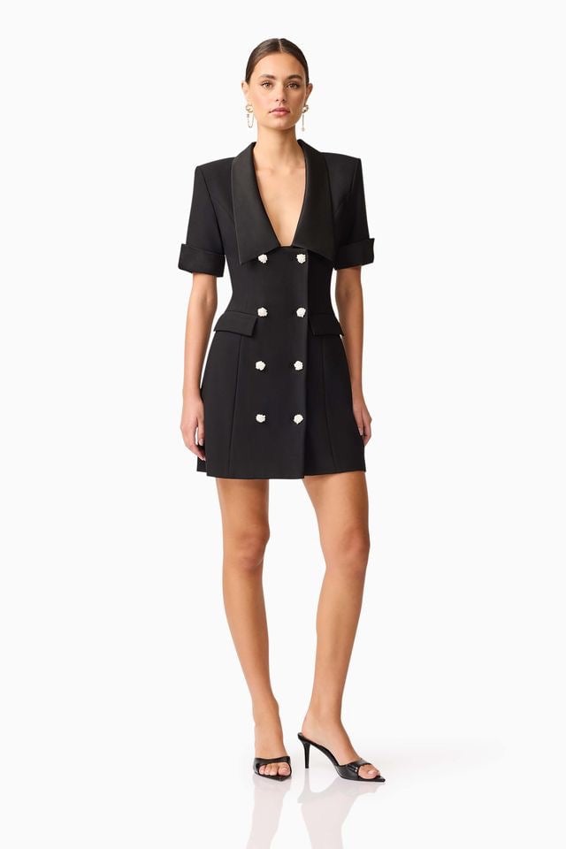 Elliatt Ruby Blazer Dress - Black photo 3