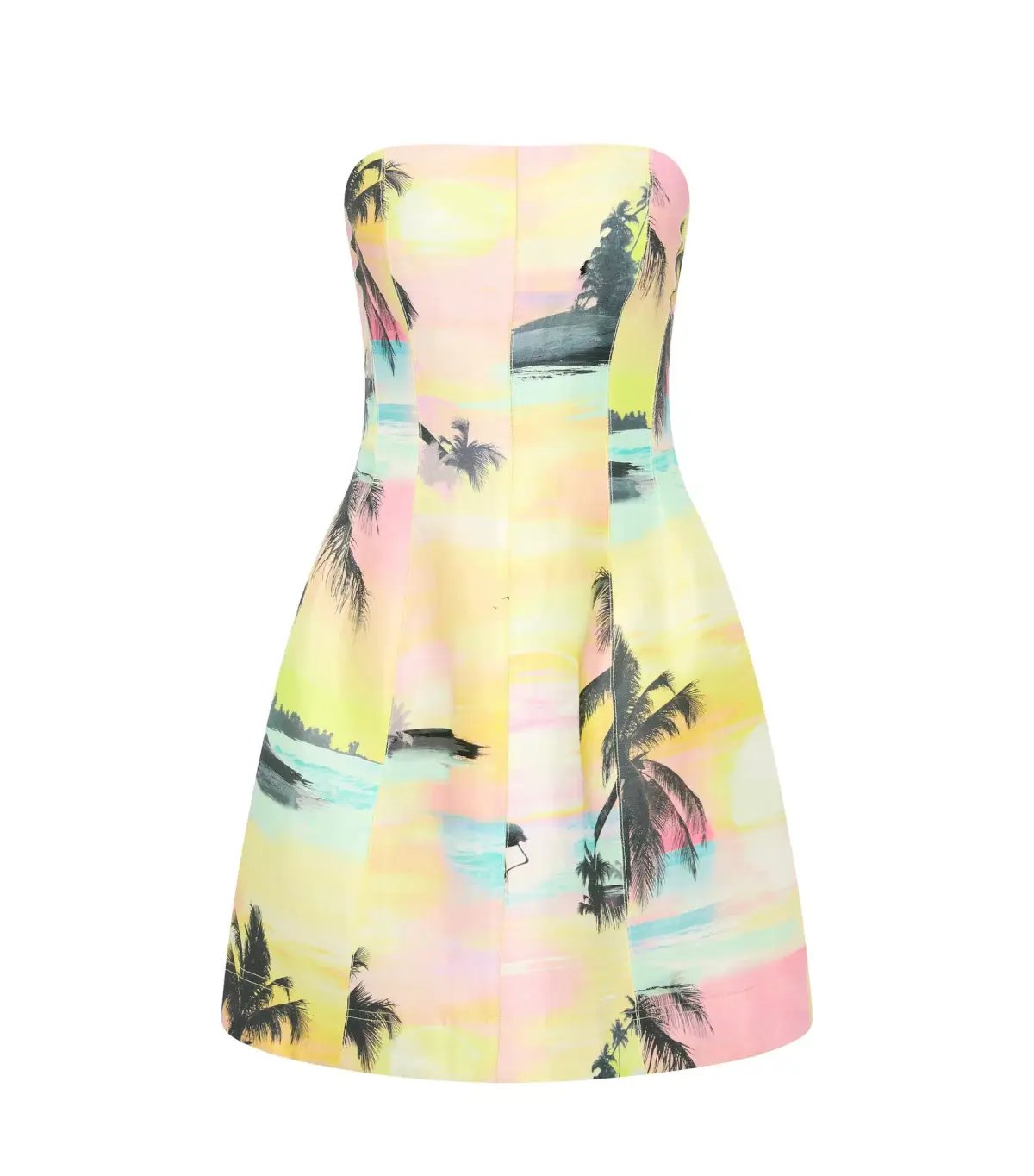 Aje Baret Strapless Mini Dress in Sunset Sky Size AU 14 photo 5
